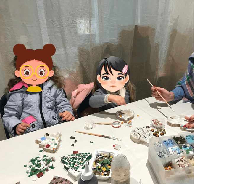 Cours et stages de mosaïque enfants et adultes à l'atelier